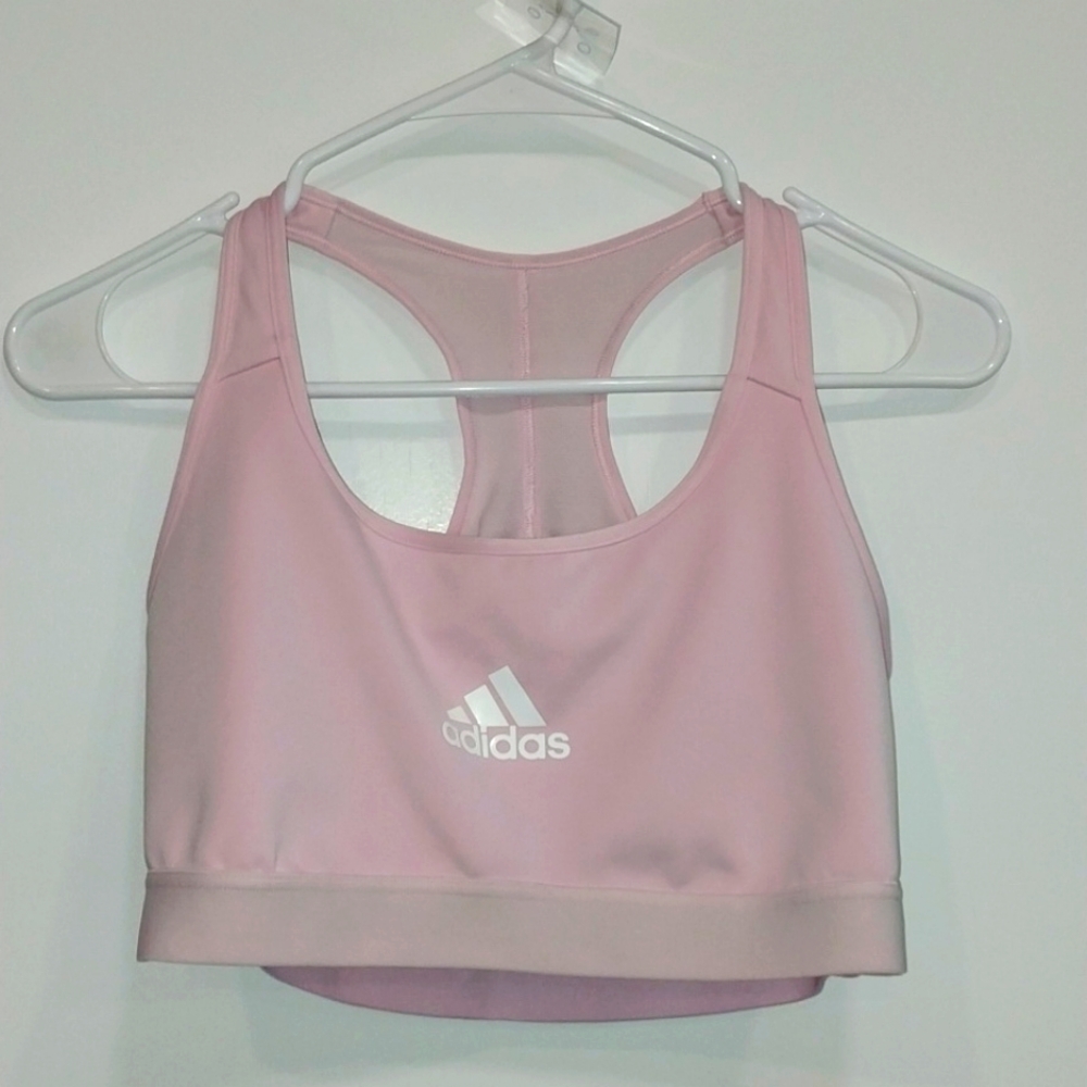 adidas pink sports Bra Size S